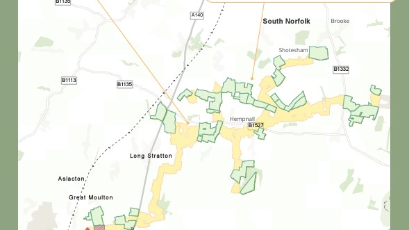 A map of the proposed East Pye Solar Project