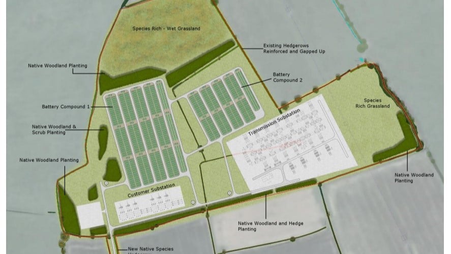 A map of the proposed Mowbray BESS