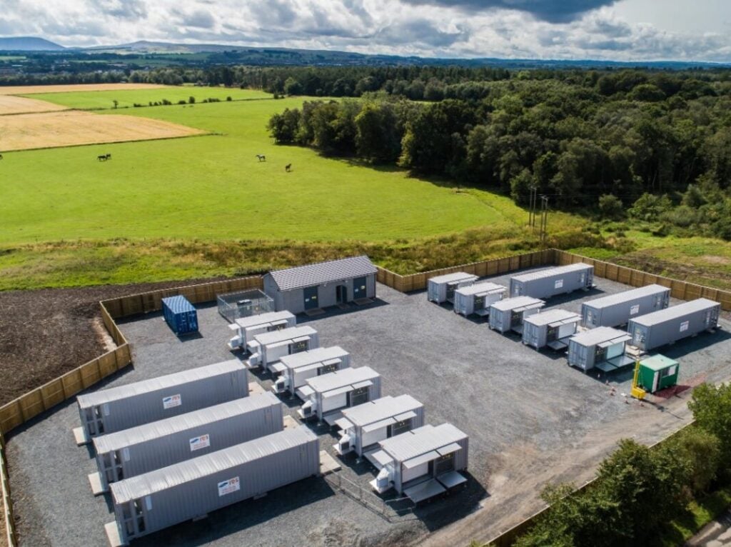 a BESS development from above