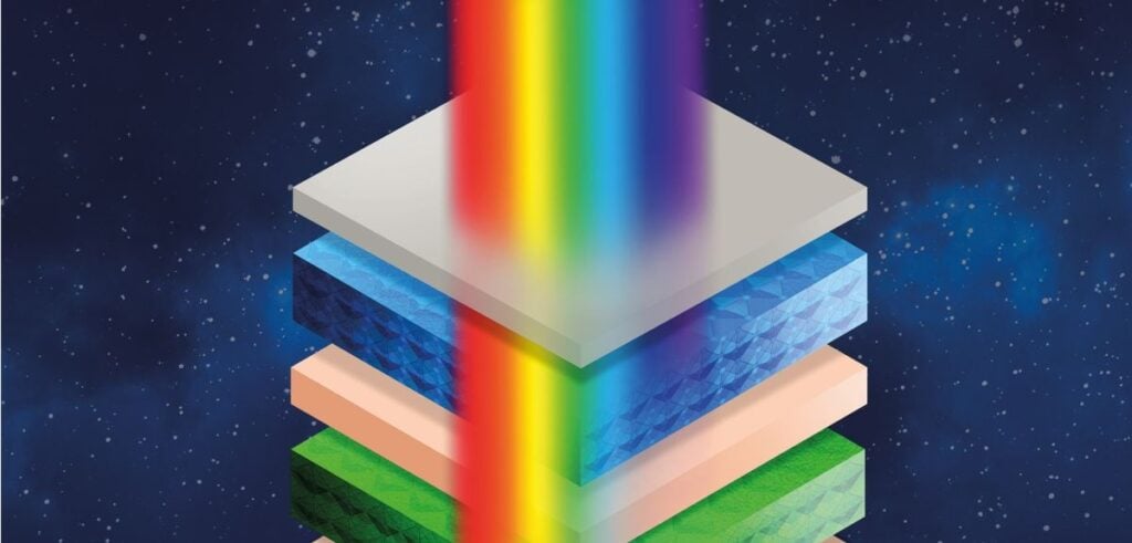 The new solar cell can be applied to almost any surface. Image: Oxford University.